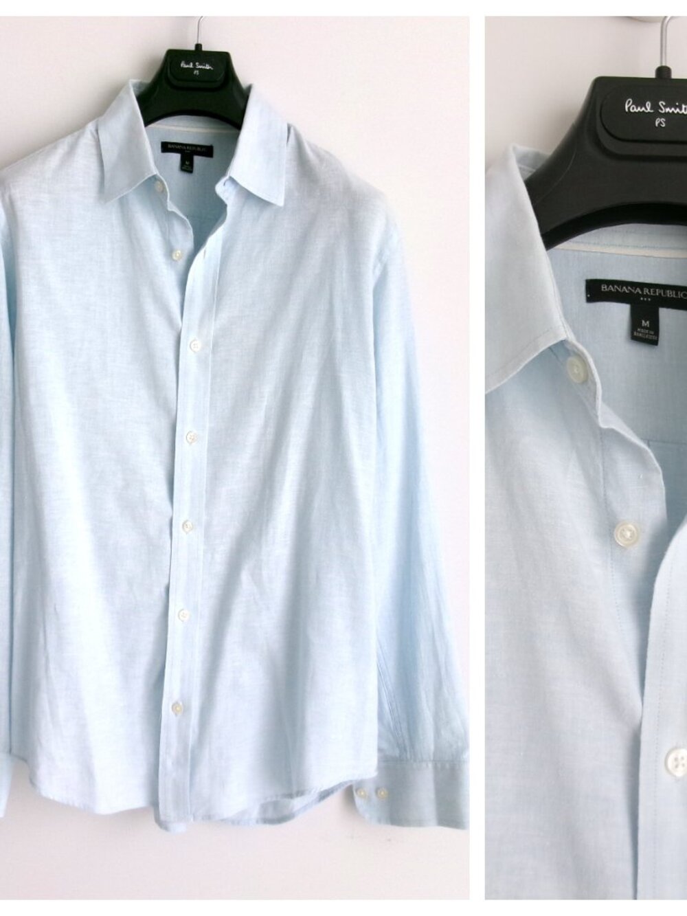 BANANA REPUBLIC MEN'S LINEN SHIRT Sz-M - Picture 2 of 7
